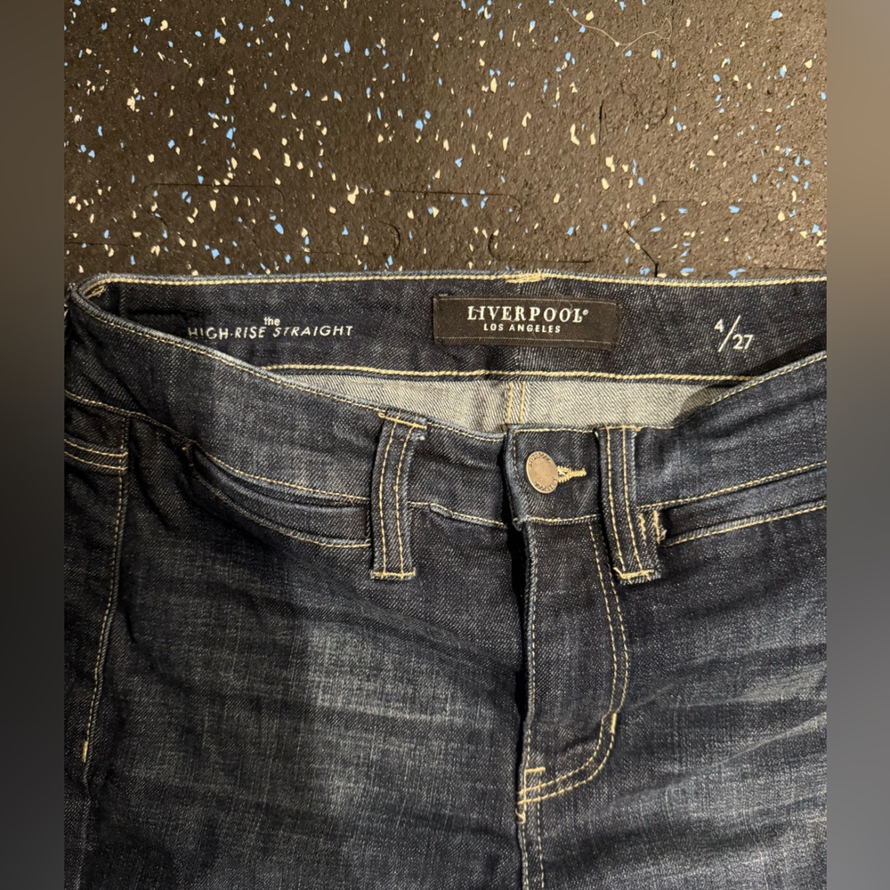 Liverpool Dark Straight Jeans - Picture 3 of 9
